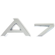 logo znak Audi nápis A7 chrom verze zadní nalepovací