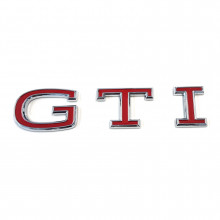 logo znak VW Golf 8 nápis GTI červený zadní nalepovací